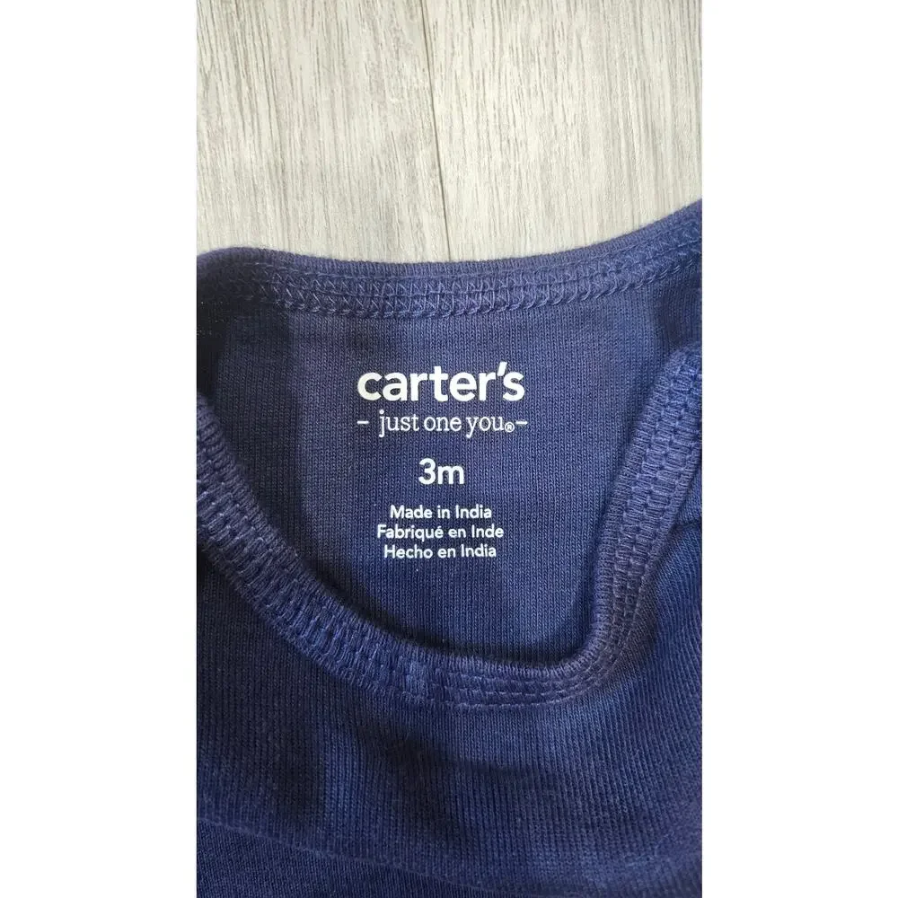 Carter's 3 Month Old Baby Clothes Pack of Three Body Suits Bundle